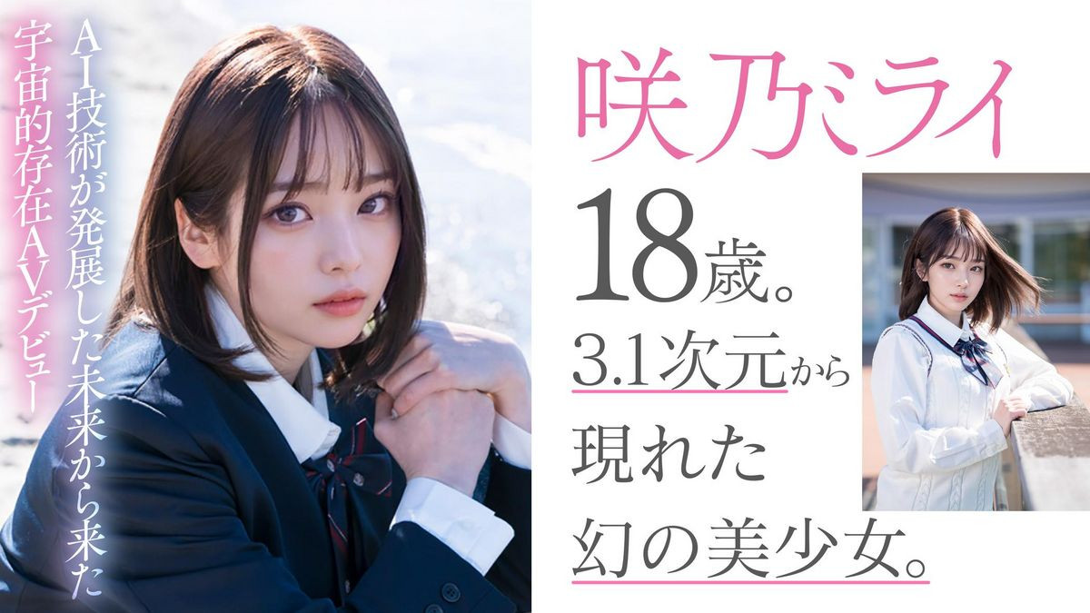 咲乃ミライ(咲乃未来)出道作品AIAV-001发布！18岁还是个处女！3.1次元的最强新人现身！-图片3
