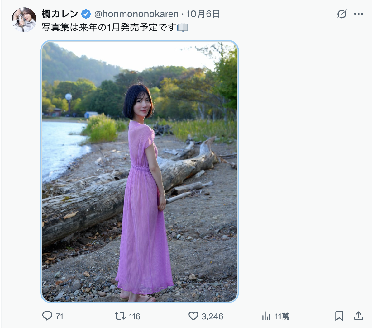 「我没有忘了X(社群)喔」、但，楓カレン(枫花恋)何时有新片？-图片3